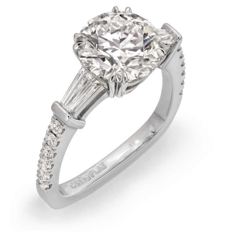 Platinum 3 Stone Ring