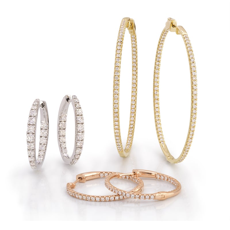 Diamond Hoop Earrings