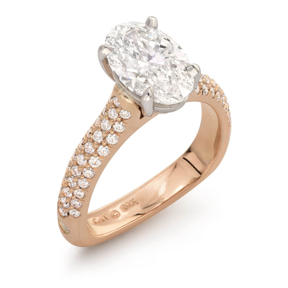 Paragon Rose Gold Oval Diamond Ring