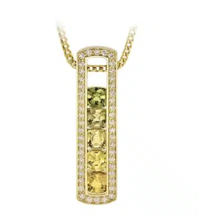 Escapade Yellow Gold and Sapphire Pendant