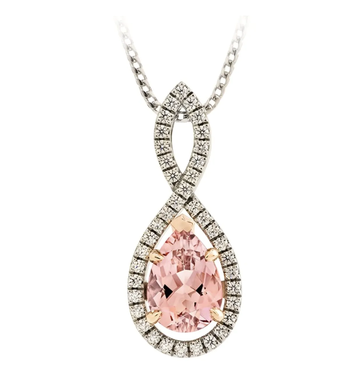 Interlace Morganite Pendant