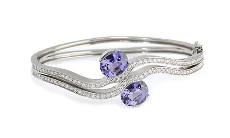 Color Combo Lilac Spinel and Diamond Bracelet