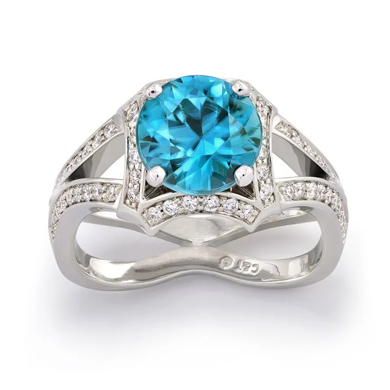 Evolve Blue Zircon Ring